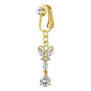 Luxurious Premium Ear & Belly Clip-On Studs - Cross-Border European American Top Selling