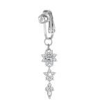 Premium High-End Fake Belly Clip - Luxurious European Fashion Clip-On Navel Studs