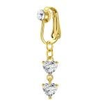 Premium Luxurious Clip-On Belly Button Rings - European and American Style Amazon Hot Sale
